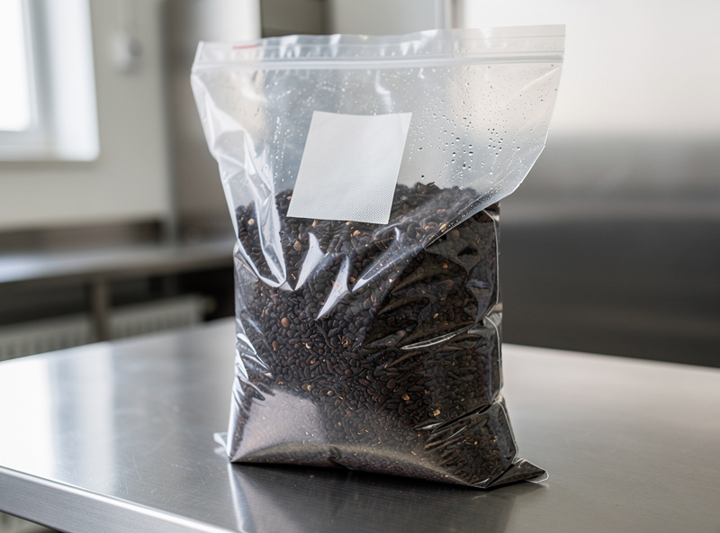 Hydrated Masters Mix substrate packed into a five-litre filter-patch grow bag ready for sterilisation