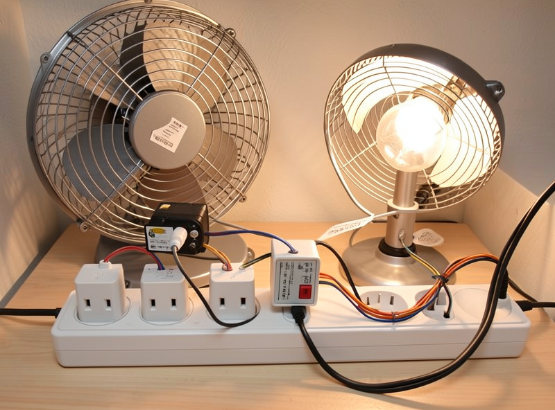 Smart plugs and a cycle timer scheduling a fan and light for an automated mushroom fruiting chamber