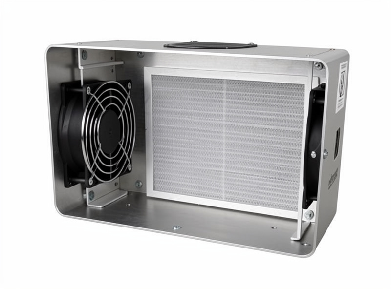 Blower fan and HEPA filter assembly of a DIY laminar flow hood